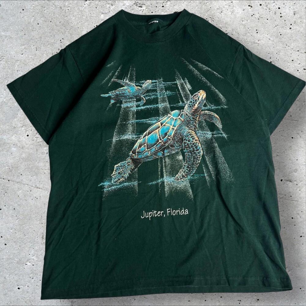 vintage 90s JUPITER FLORIDA Turtle Ocean‎ Marine T-Shirt Size XL